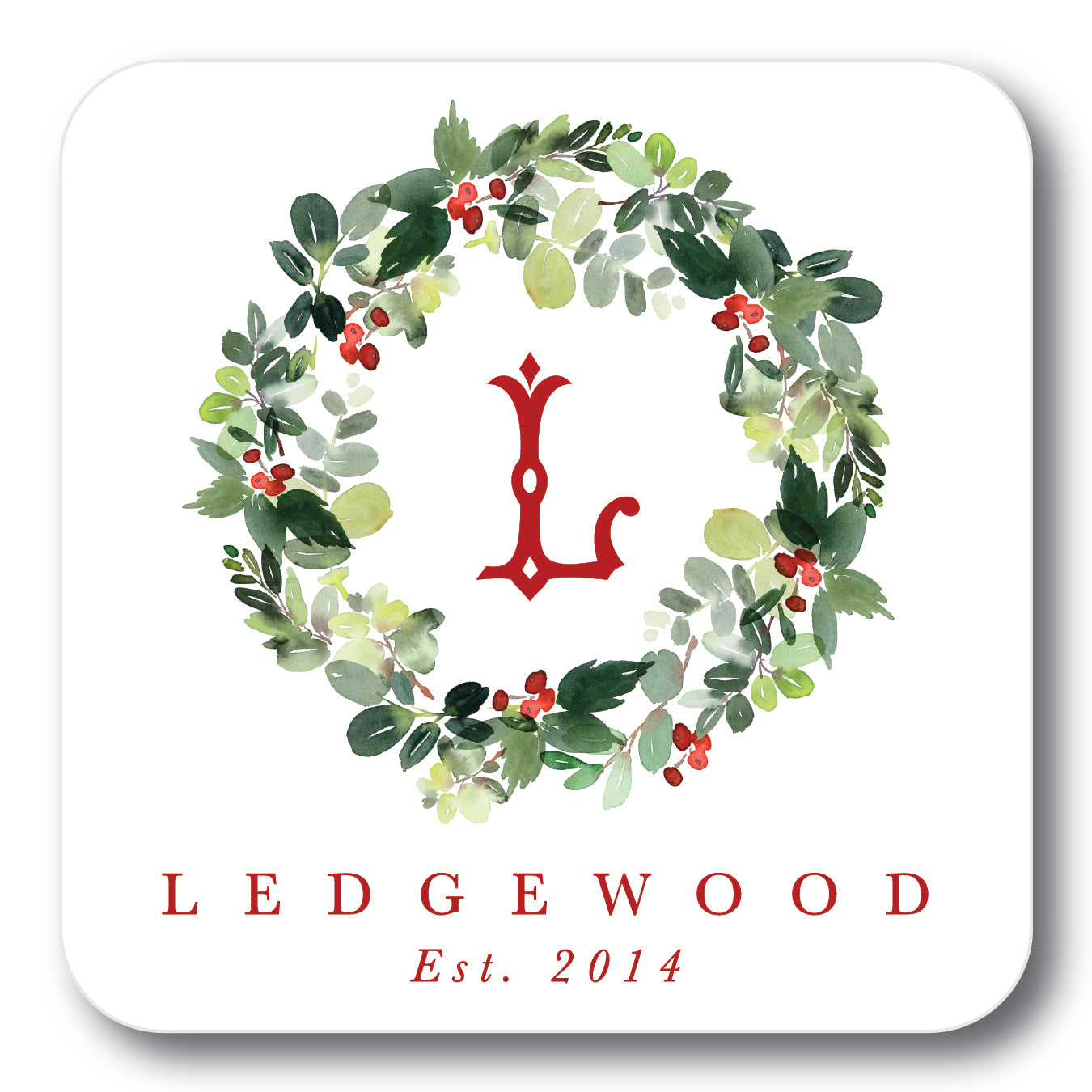 Christmas Coasters – Tagged Christmas Coasters– Ledgewood Fine Stationery
